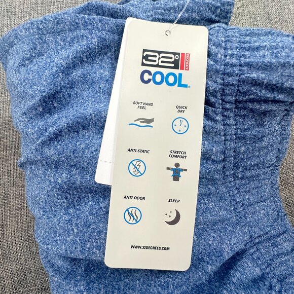 NEW! Mens 32 Degrees Cool Nightwear PJ Pants Blue XL Soft Comfy Drawstring $36 - Picture 11 of 12
